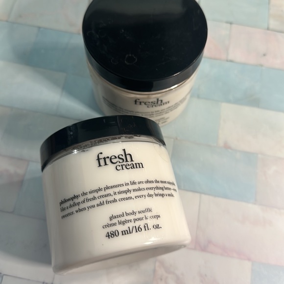 Philosophy Skincare 2 Jars Of Philosophy Fresh Cream Glazed Body Souffle Cream Jumbo 6 Oz